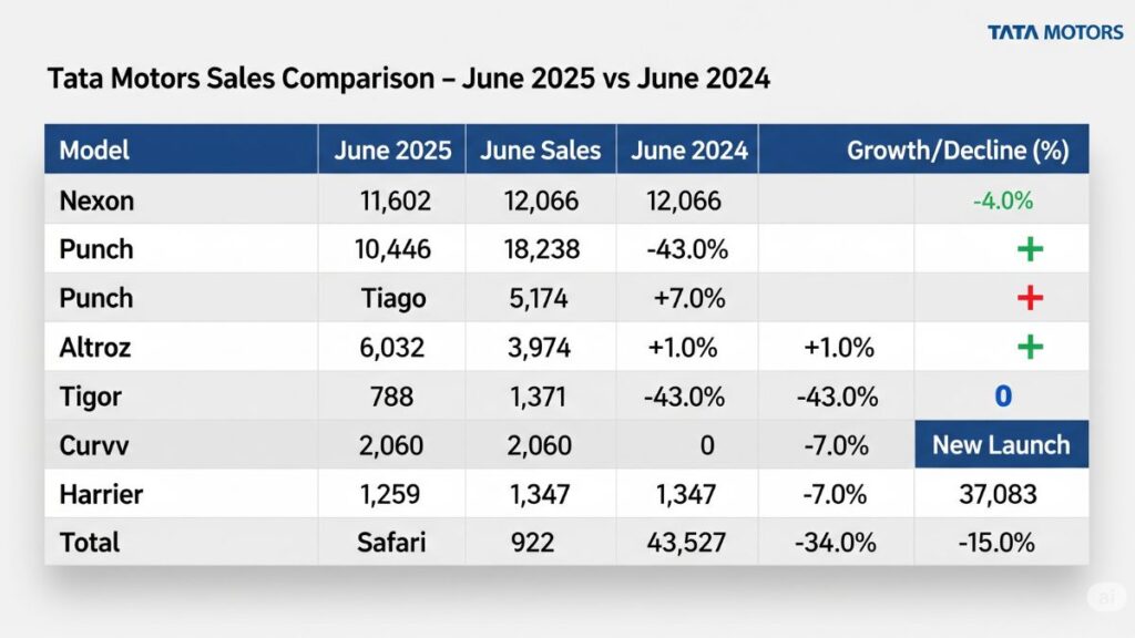 TATA Cars Sale in Jun 2025