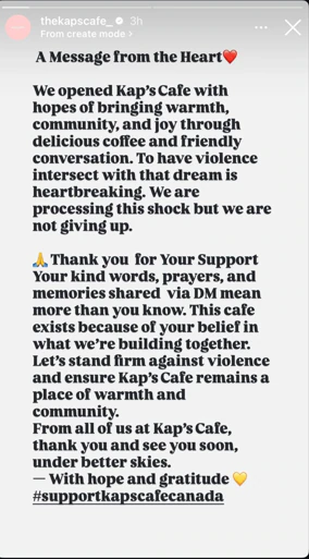 The Attack Came Just Days After The Café's Grand Opening
