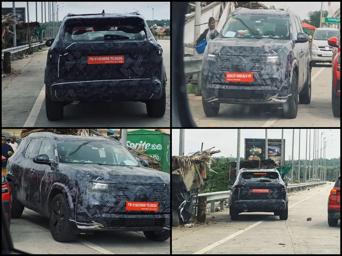 Upcoming Nissan suv India spied on Indian Road