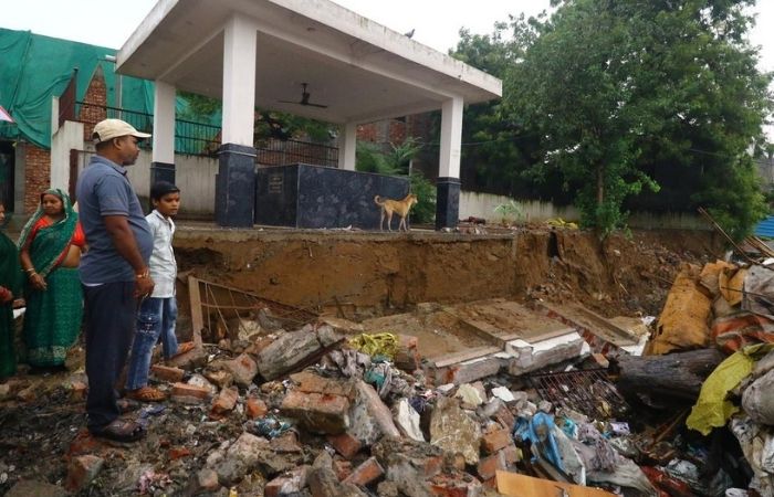 Delhi Metro Wall Collapse Triggers Road Cave-In